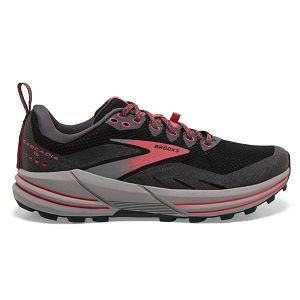 Brooks Cascadia 16 GTX Womens Trail Running Shoes Black/Coral | USA-WOC387652